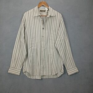 Tommy Bahama Island Soft Shirt Mens XL Multi Stripes Cotton Button Up Pleated